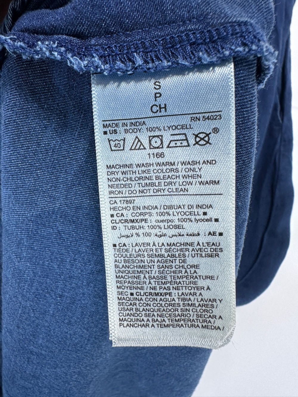 Old Navy Chambray Midi Smocked Bodice Sundress Lyocell Country Concert Size S - Picture 5 of 7